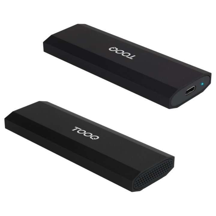 TooQ External Enclosure for M.2 NVMe PCIe SSD, Black