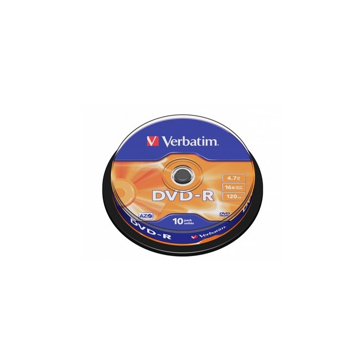 Verbatim DVD-r 4.7GB 16x tarrina 10UDS (43523)