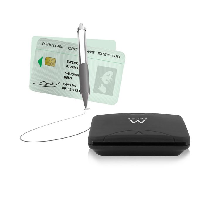Ewent EW1052 USB Smart Card Reader USB 2.0 Black