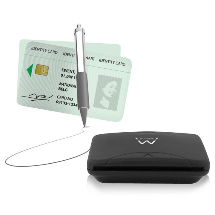Ewent EW1052 leitor de cartões inteligentes USB USB 2.0 Preto