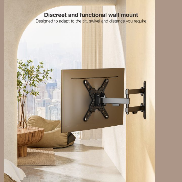 TooQ Suporte de Parede para Ecrãs 13"-43", Preto