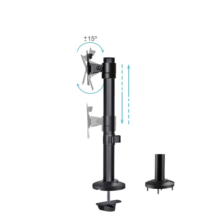 TooQ Soporte de Mesa para Pantallas 17"-32", Color Negro