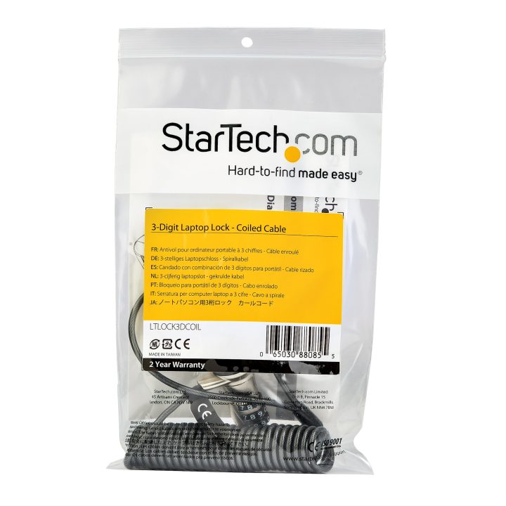 StarTech.com Cable de 1,8m Autoenrrollable de Seguridad con…