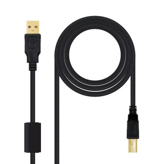 Nanocable CABLE USB 2.0 IMPRESORA HQ CON FERRITA, TIPO A/M-B/M…