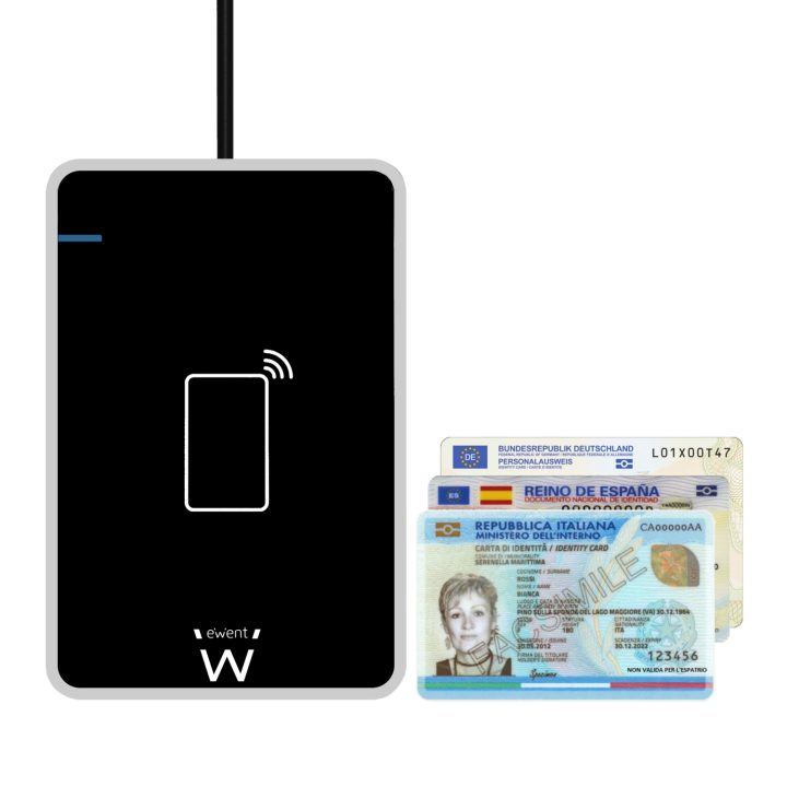 Ewent EW1053 USB Magnetic Card Reader Black