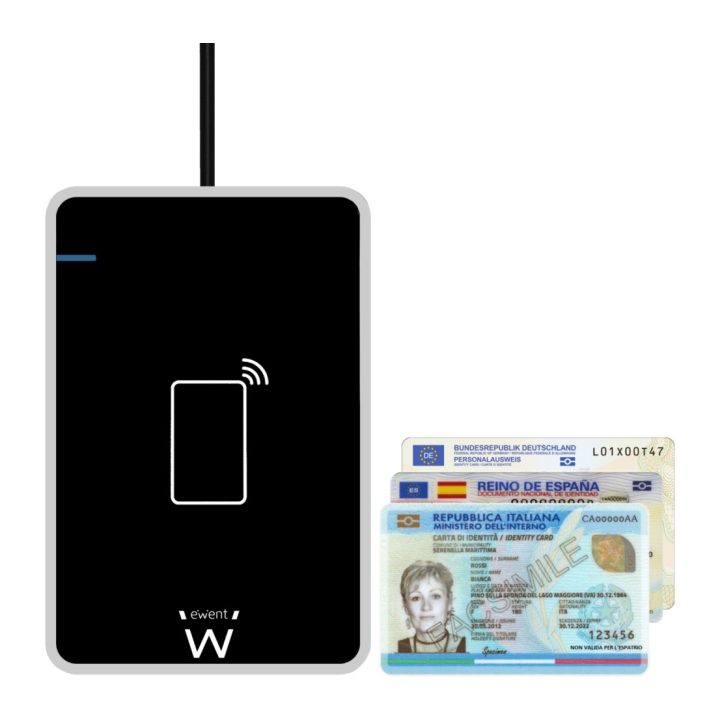 Ewent EW1053 lector de tarjeta magnética USB Negro