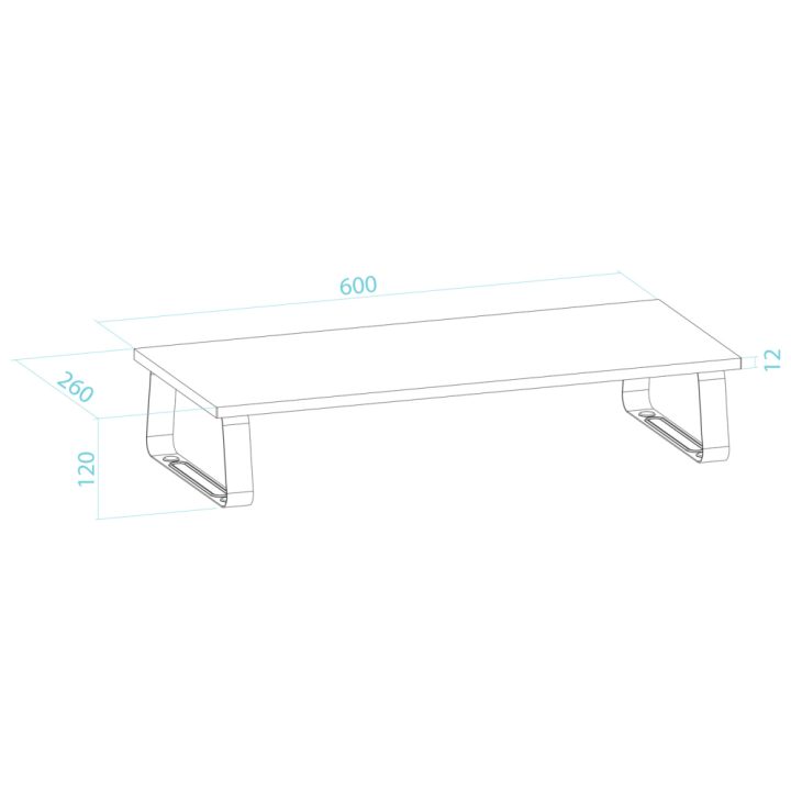 TooQ Suporte Elevatório Multiusos para Monitor/Portátil, Preto