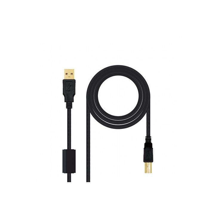 Nanocable USB 2.0 PRINTER CABLE WITH FERRITE, TYPE A/M-B/M, BLACK…