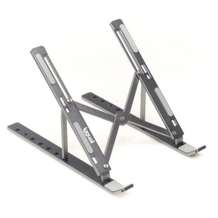 iggual Suporte elevador dobrável portátil 17" cinzento