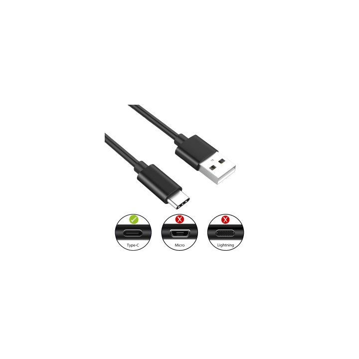 Ewent EC1034 USB USB 2.0 Cable 1.8 m USB A USB C 15 W Black
