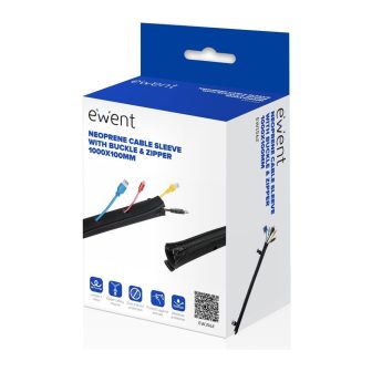 Ewent EW1562 Universal Cable Organizer Cable Sleeve Black 1 piece(s)