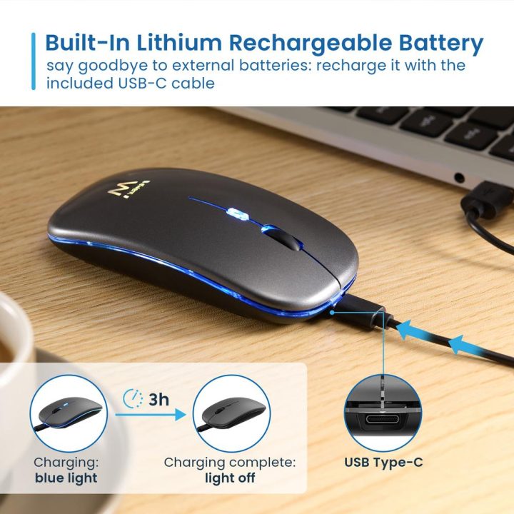 Ewent EW3242 Universal Ambidextrous RF Wireless + Bluetooth Optical…