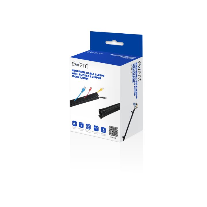 Ewent EW1562 Universal Cable Organizer Cable Sleeve Black 1 piece(s)