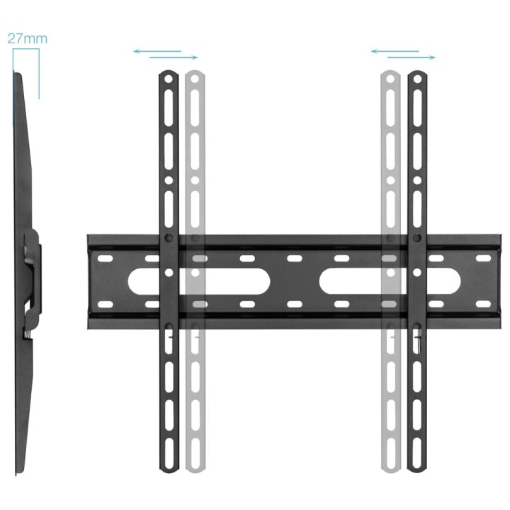 TooQ Fixed Wall Mount for 32"-70" Screens, Black