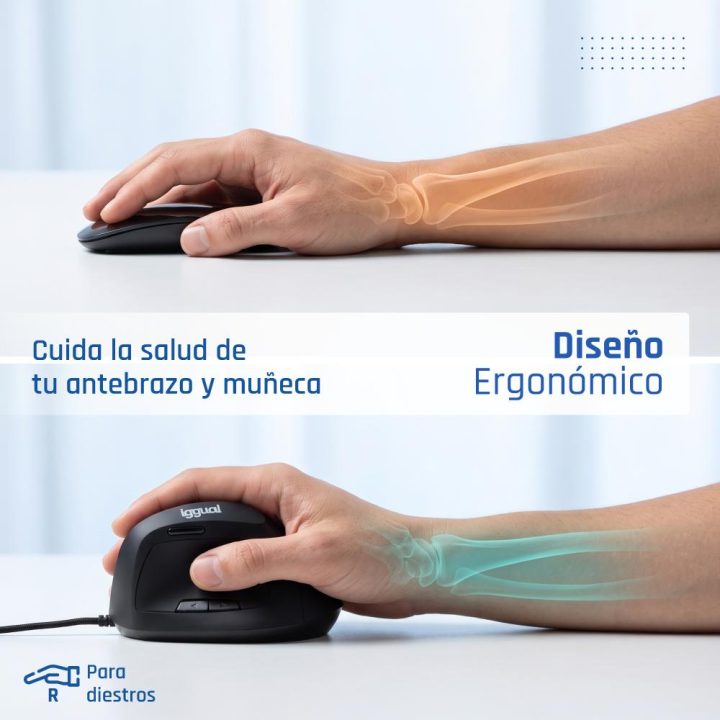 iggual Ratón ergonómico vertical USB ERGO-V