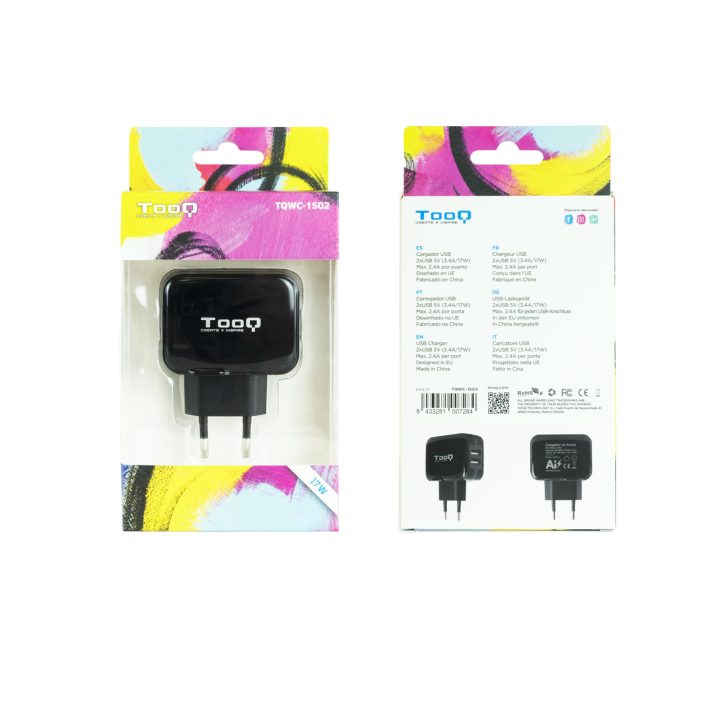 TooQ TQWC-1S02 Charger for GPS, MP3, MP4, Mobile Phone, Handheld Game…