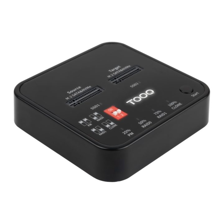 TooQ Docking Station USB-C 3.2 Gen 2 Dual Bay para SSD M.2 NGFF/NVMe…