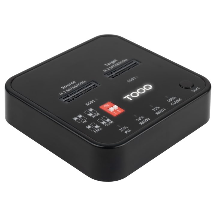 TooQ Docking Station USB-C 3.2 Gen 2 Dual Bay para SSD M.2 NGFF/NVMe…