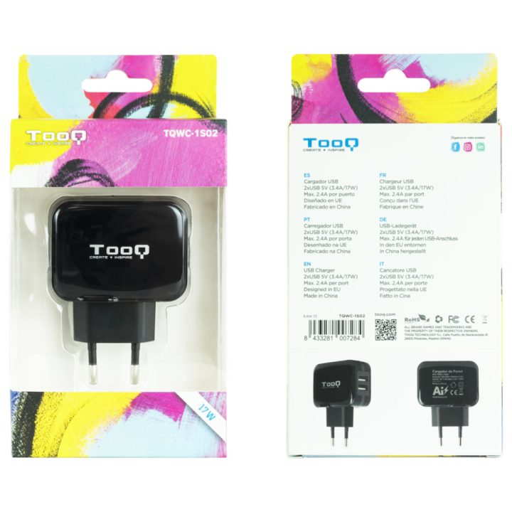 TooQ TQWC-1S02 Charger for GPS, MP3, MP4, Mobile Phone, Handheld Game…