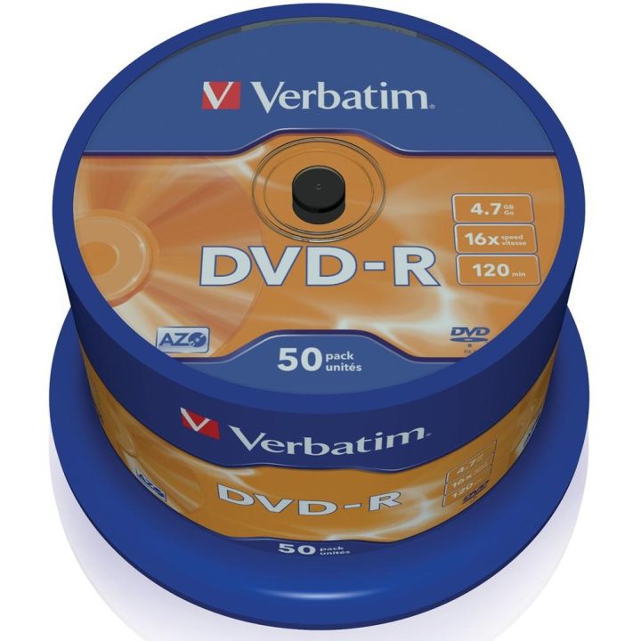 Verbatim DVD-R 4,7GB 16x caixa spindle 50 unidades advanced azo…