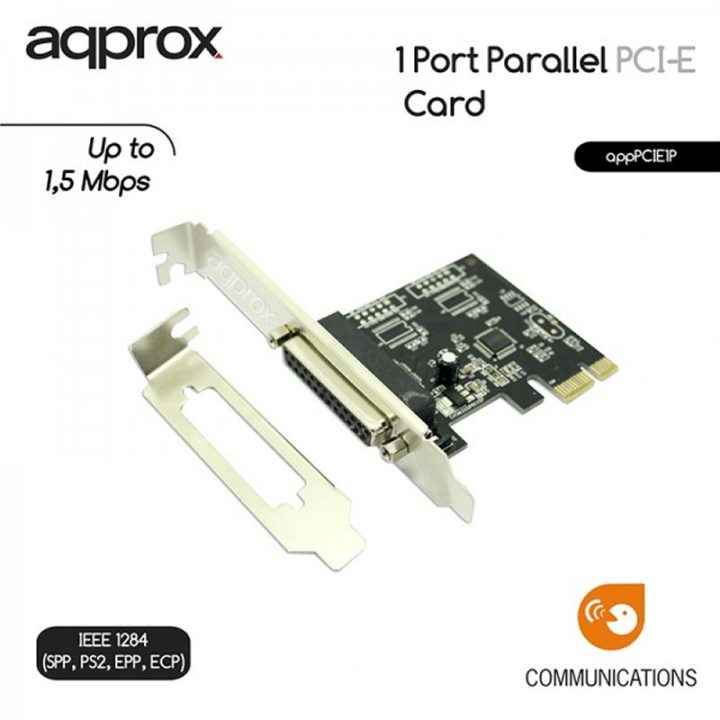 Approx!! APPPCIE1P Tarjeta de Expansión 1 Paralelo PCI-E LP&HP