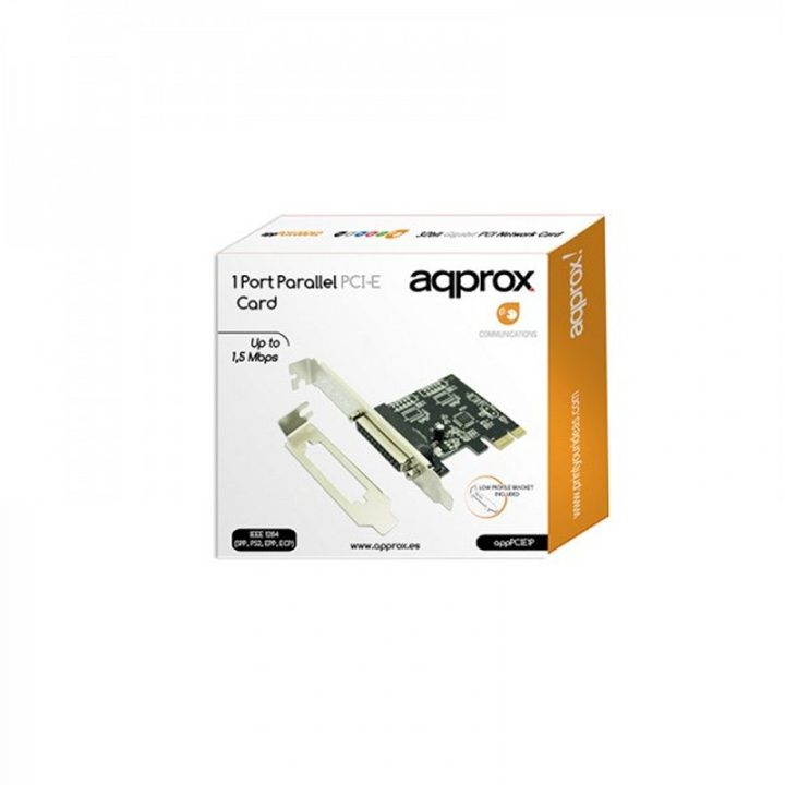Approx!! APPPCIE1P Tarjeta de Expansión 1 Paralelo PCI-E LP&HP