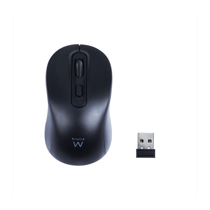 Ewent Ratón óptico inalámbrico 800-1200-1600dpi y clics silenciosos