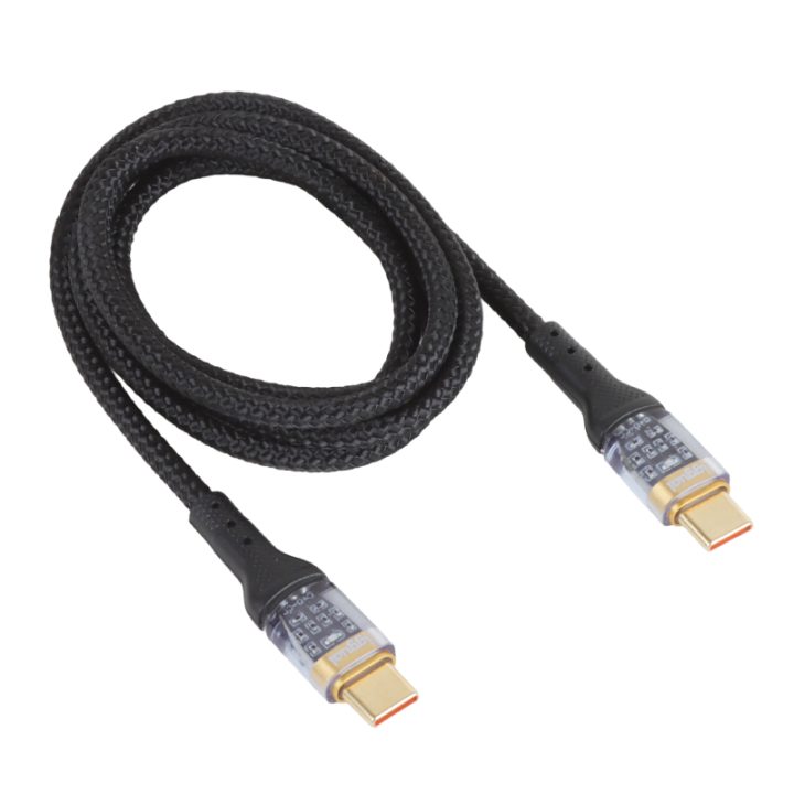 iggual USB-C to USB-C Cable 3A 1 m Braided LED