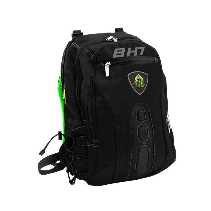 Mochila keep out BK7 gaming verde alças e encosto acolchoados-base…