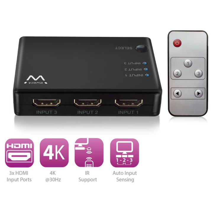 Ewent EW3730 comutador de vídeo HDMI