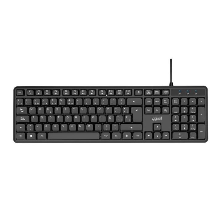 iggual Standard USB Keyboard CK-SILENT-105T Black