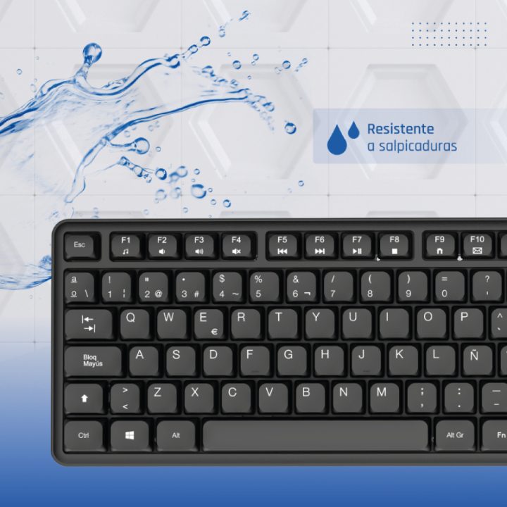 iggual Standard USB Keyboard CK-SILENT-105T Black