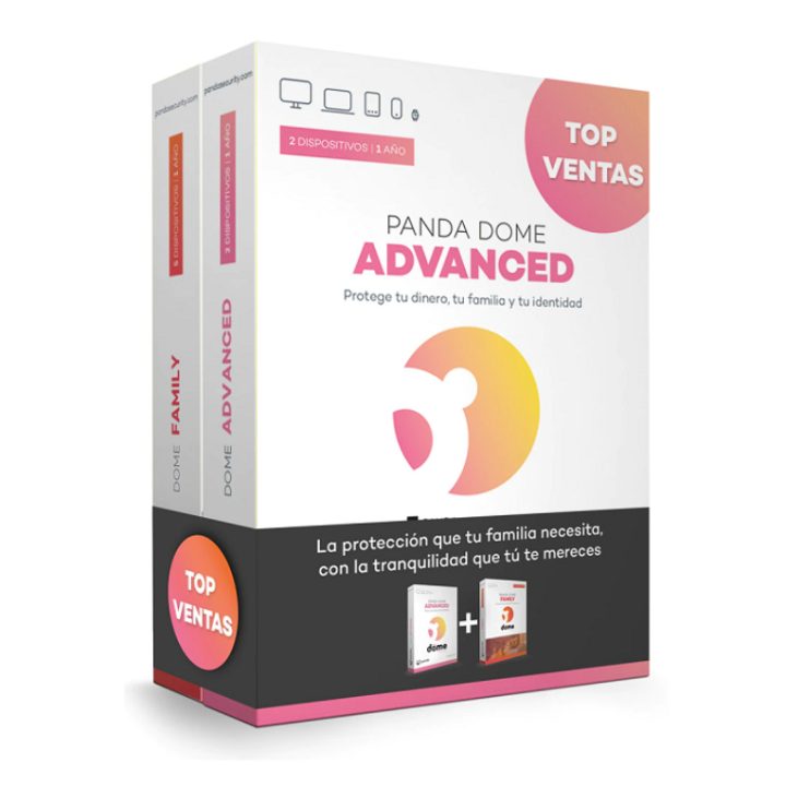 Antivírus Panda advanced 2 dispositivos 1 ano + family bundle caixa…
