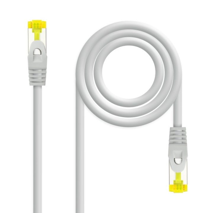 Nanocable Red Patch Cable RJ45 LSZH CAT.6A SFTP AWG26, Gray, 30 cm