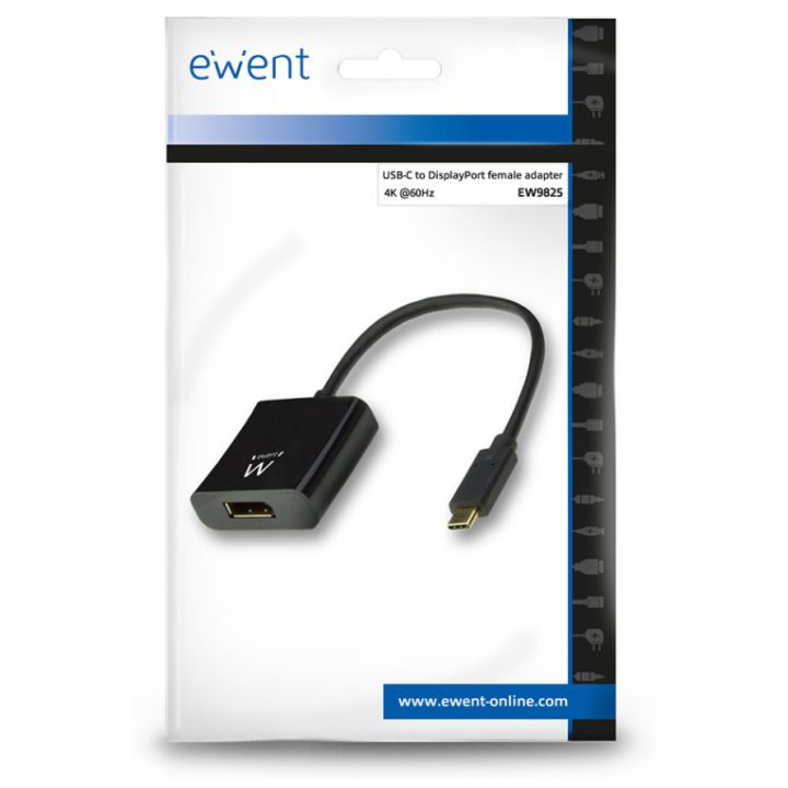 Ewent EW9825 adaptador de cable de vídeo 0,15 m USB Tipo C…