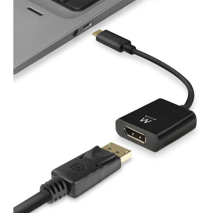 Ewent EW9825 adaptador de cabo de vídeo 0,15 m USB Tipo C DisplayPort…