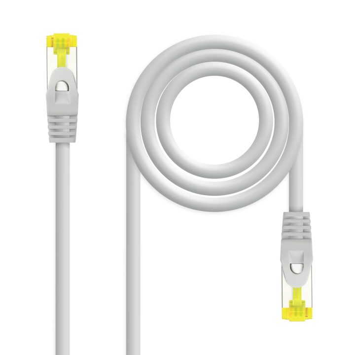 Nanocable Red Patch Cable RJ45 LSZH CAT.6A SFTP AWG26, Gray, 30 cm