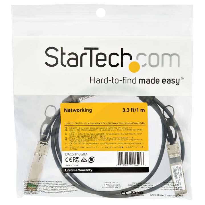 StarTech.com Cable de 1m Twinax SFP+ a SFP+ con Conexión Directa…