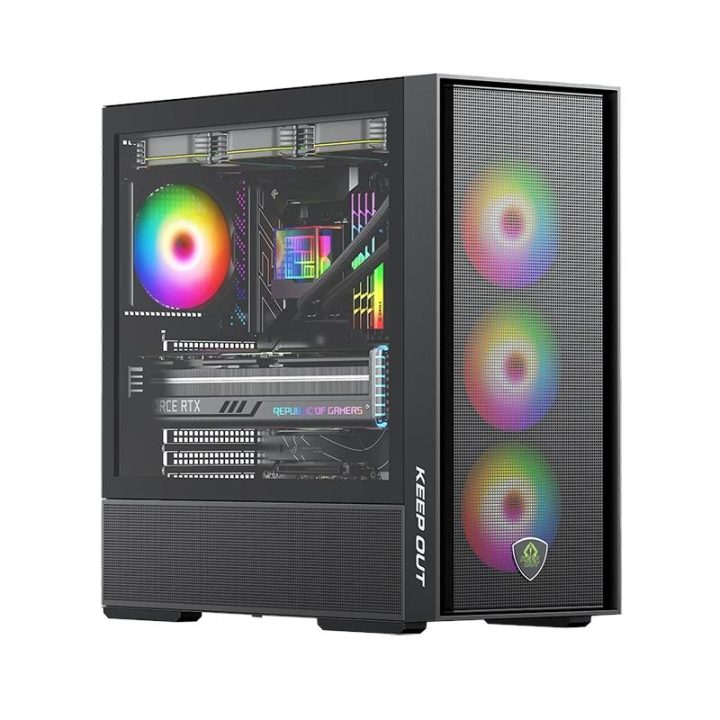 Keep Out Caixa M-ATX KO XC-805 MESH ARGB USB3 Preto