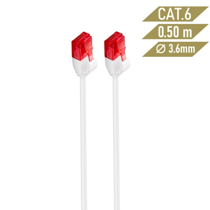 Ewent IM1036 cable de red Blanco 0,5 m Cat6 U/UTP (UTP)