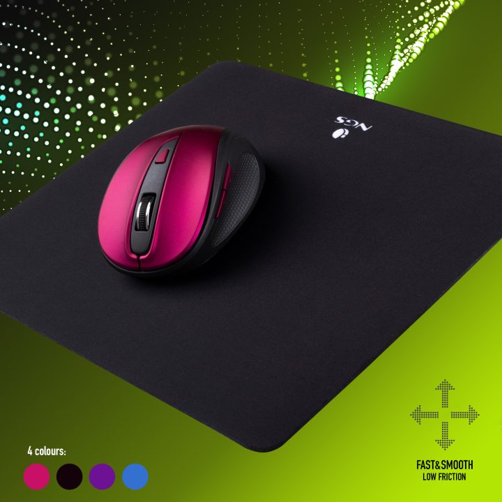 NGS MOUSE-1080 tapete para rato Tapete de rato para jogos Preto