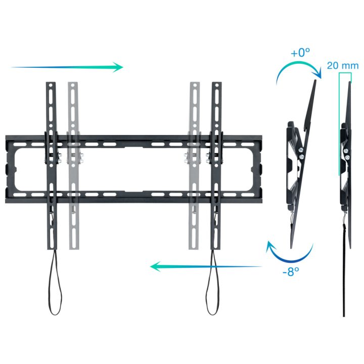 TooQ LP1081T-B suporte para TV 2,03 m (80") Preto