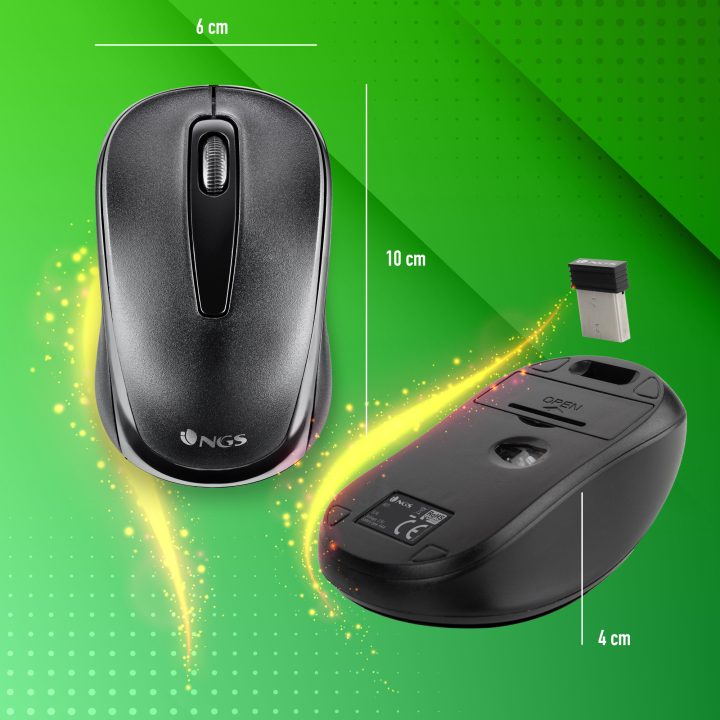 NGS EASY GAMMA rato de escritório ambidestro RF sem fios óptico 1200…