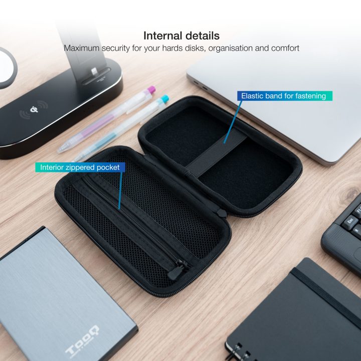 TooQ Protective Case for 2.5" External Enclosure, Black