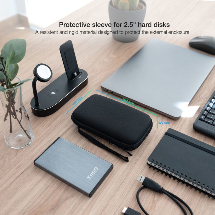 TooQ Estojo Protetor para Caixa Externa de 2,5”, Preto