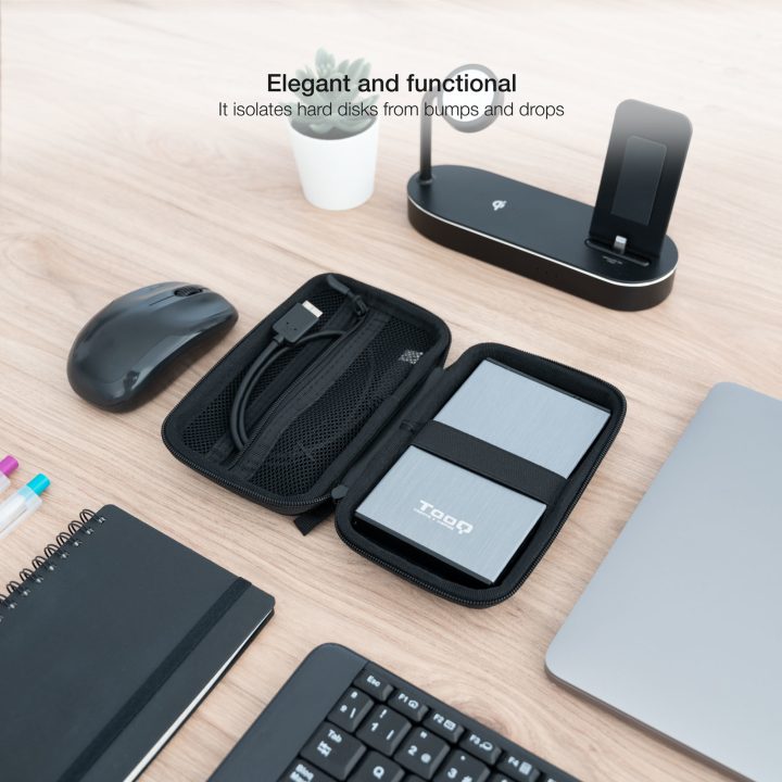 TooQ Estojo Protetor para Caixa Externa de 2,5”, Preto