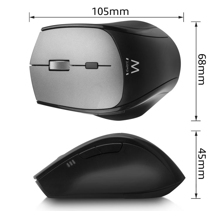 Ewent EW3245 Right-Handed RF Wireless Optical Office Mouse 2400 DPI