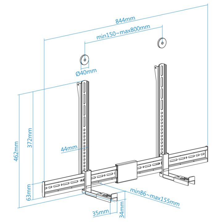 TooQ TQSBM-01 Mounting Kit Black