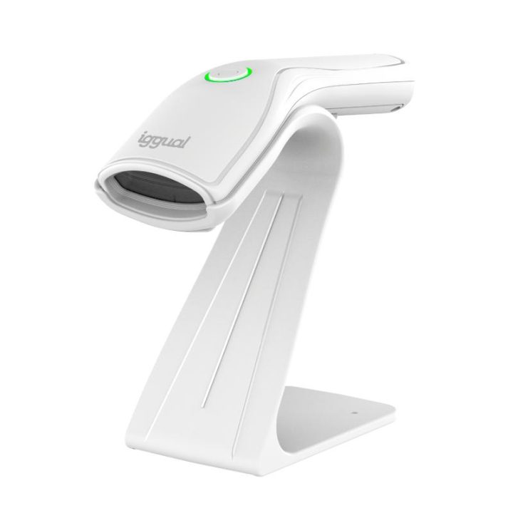 iggual Leitor de códigos de barras 2D USB botão branco