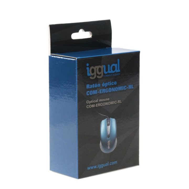 iggual Rato óptico COM-ERGONOMIC-RL-800DPI azul